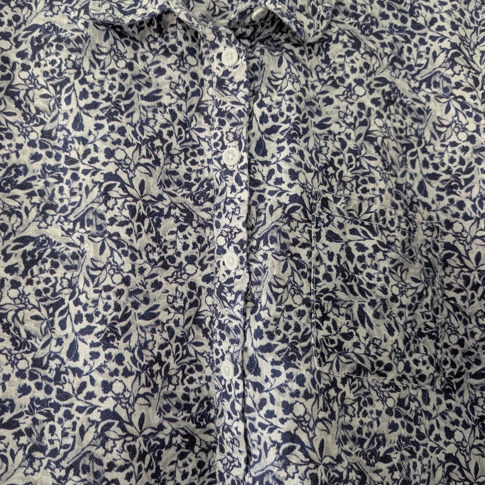 Garnet Hill Blue and White Printed Mini Dress - Picture 5 of 10
